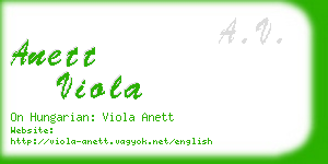 anett viola business card